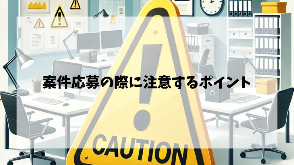 案件応募の際に注意するポイント