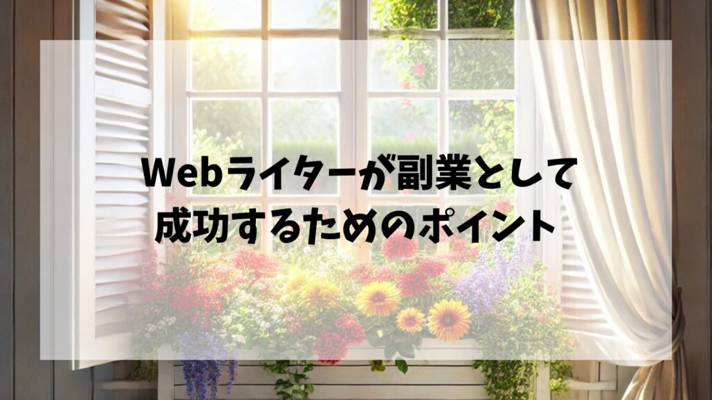  Webライターが副業として成功するためのポイント