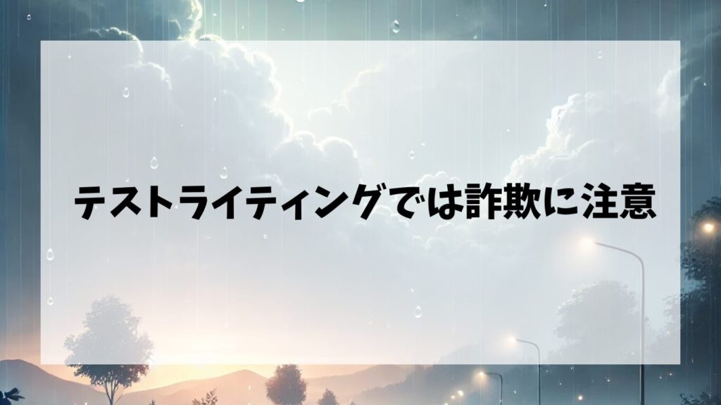 テストライティングを受ける際の注意点